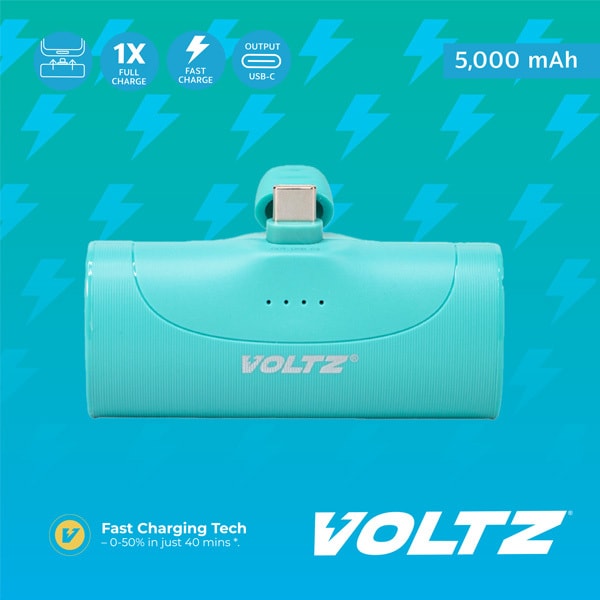 Voltz 5K Power Bank Usb-C Turquoise