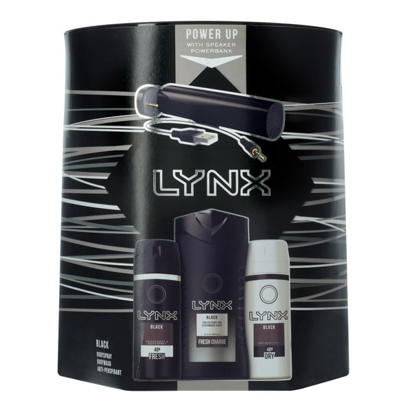 DNR Lynx Black Trio Powerbank Speaker Giftset