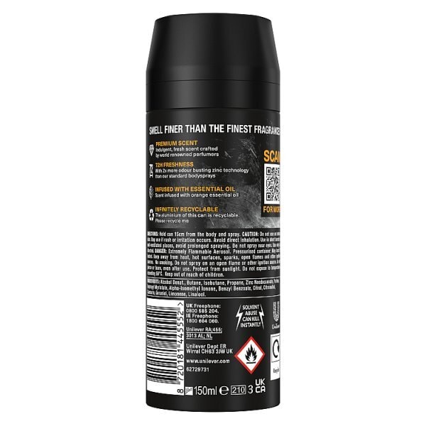 Lynx Fine Fragrance Collection Black Vanilla Premium Body Spray 150 ml