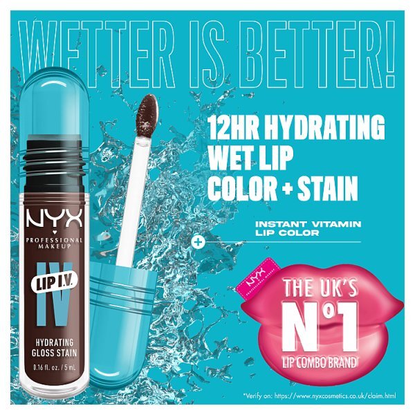 NYX Lip IV Hydrating Gloss Stain Lip Gloss Espresso Soak 5ml