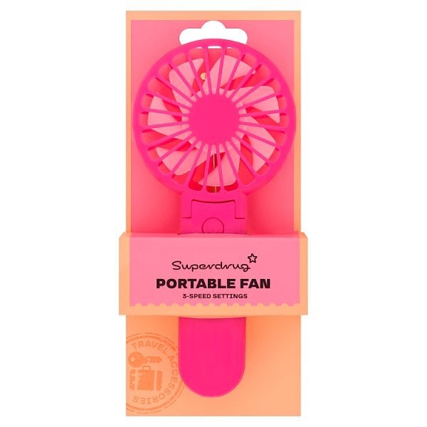 Superdrug Handheld Pink Fan