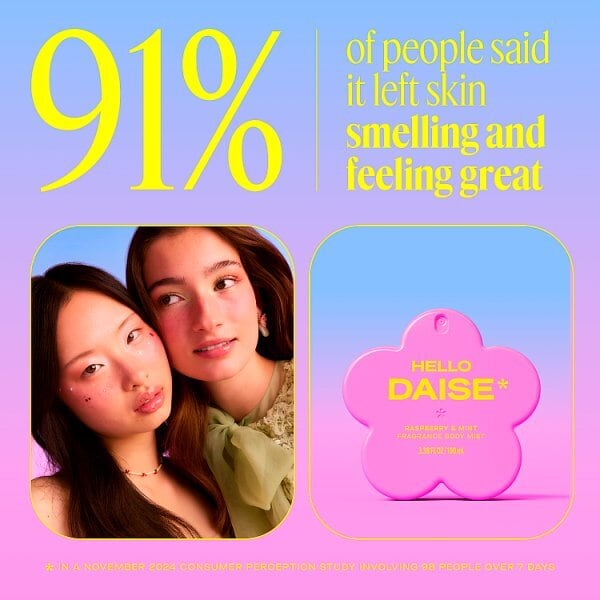 Daise Fragrance Body Mist Hello Raspberry & Mint 100 Ml