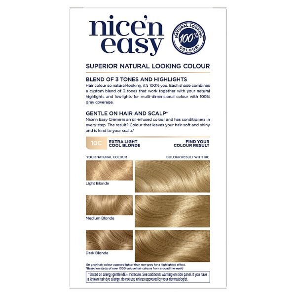 Clairol Nice'n Easy Hair Dye 10C Extra Light Cool Blonde