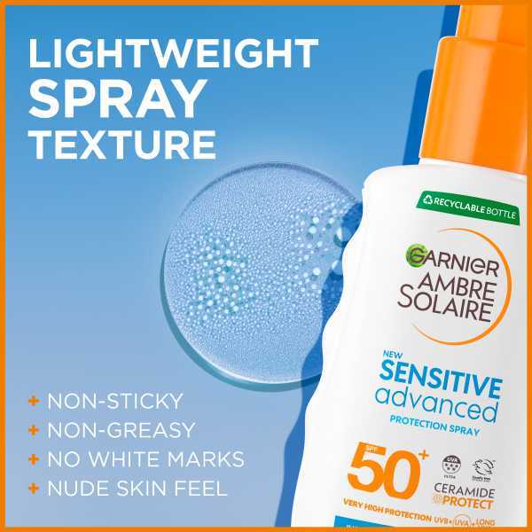 Ambre Solaire Sensitive Sun Cream Spray SPF50+ 200ml