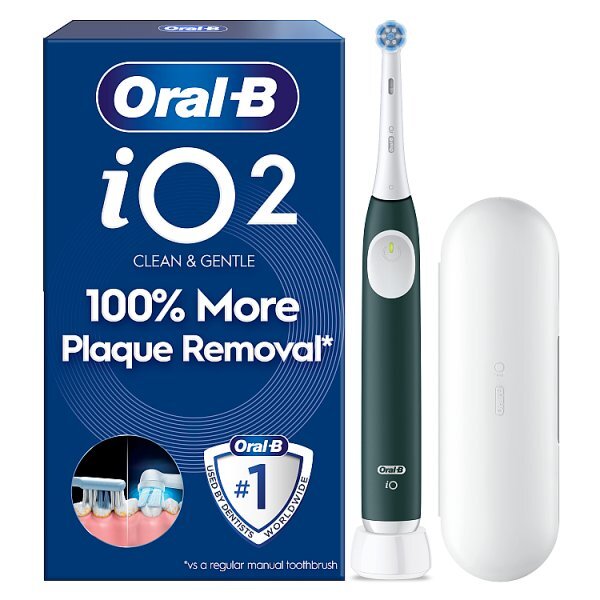 Oral-B iO2 Forest Green Electric Toothbrush + Travel Case