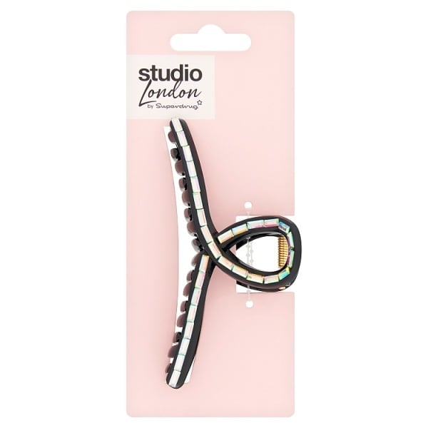 Studio London Diamante Black Claw Clip