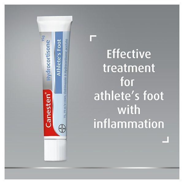 Canesten Hydrocortisone Athlete's Foot 1% w/w Cream 15g