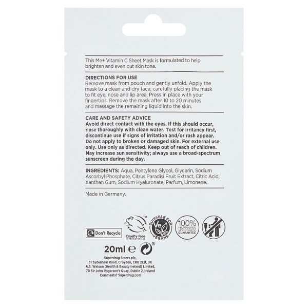 Me+ Vitamin C Sheet Mask