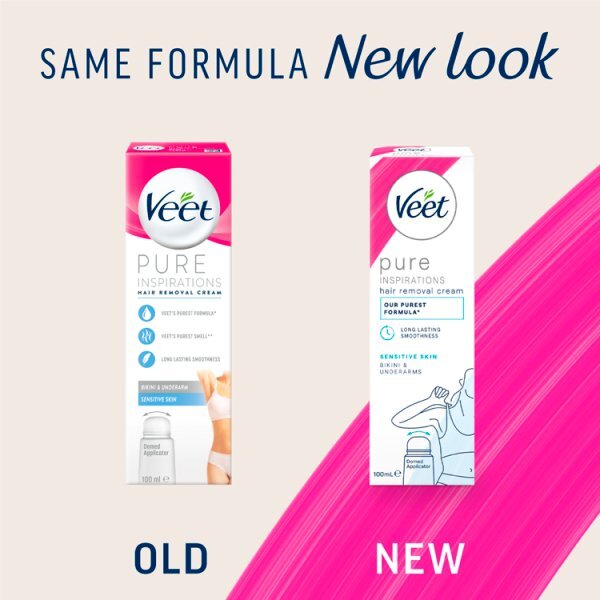 Veet Pure Hair Removal Cream Bikini Underarm Sensitive 100ml
