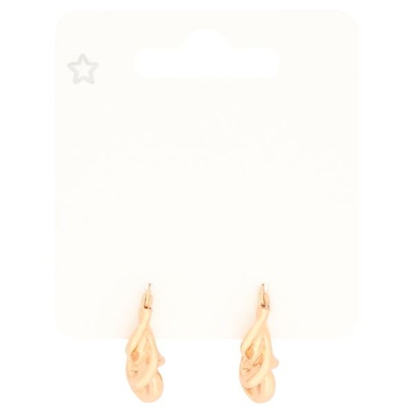 Superdrug Chunky Gold Swirl Hoop Earrings