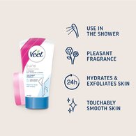 Veet In Shower Hair Removal Cream Legs Body Sensitive 150ml