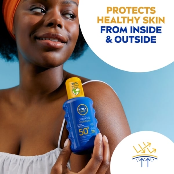 NIVEA SUN Suncream Spray Protect & Moisture SPF50+ 200ml