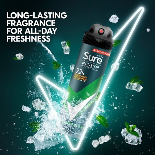 Sure Men Antiperspirant Deo Aerosol Nonstop Quantum 150ml