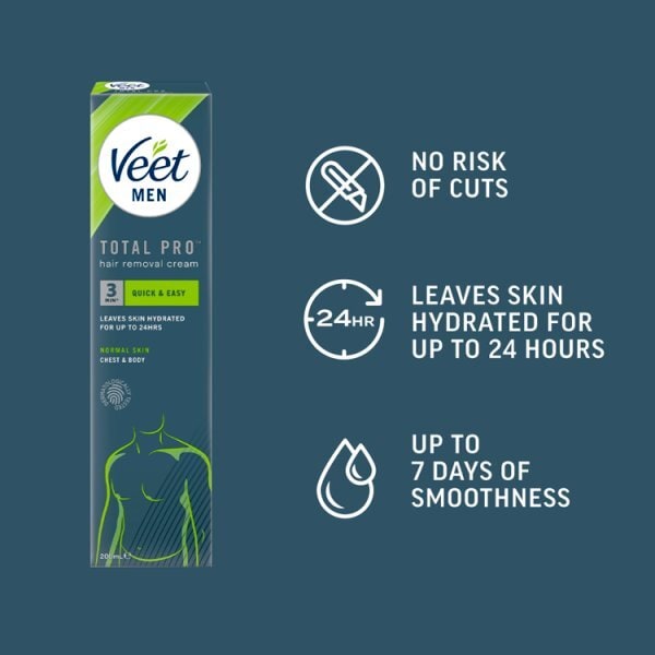 Veet Men Hair Removal Cream Chest & Body Normal Skin 200ml