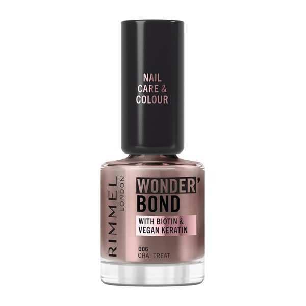 Rimmel Wonder'Bond Care + Colour Nail Polish 006 Chai Treat