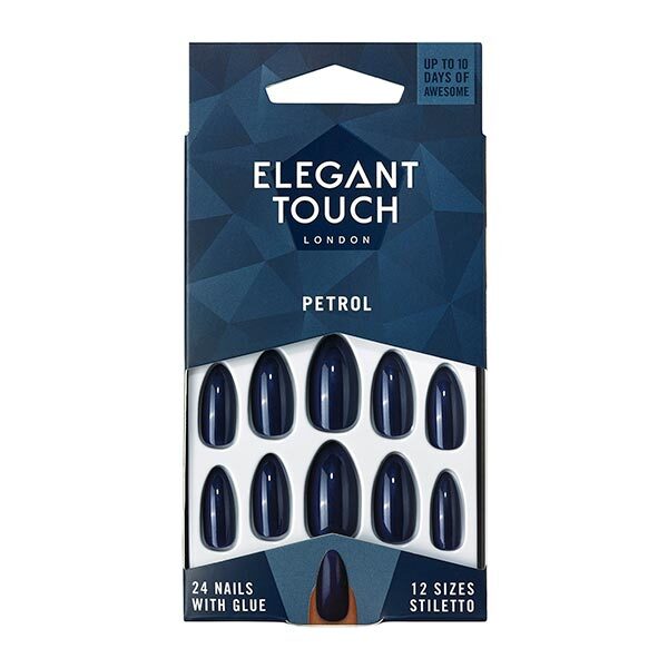 Elegant Touch Polished Fake Nails - Petrol