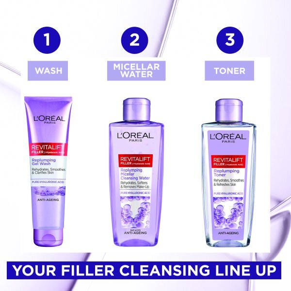DNR L'Oreal Revitalift Filler Replumping Gel Face Wash 150ml