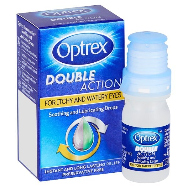 Optrex Double Action Drops Itchy Watery Eyes Soothing 10ml