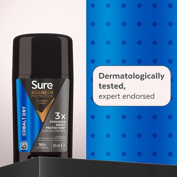 Sure Men Maximum Protection Cobalt Dry Anti-Perspirant Deodorant Cream Stick 60ml
