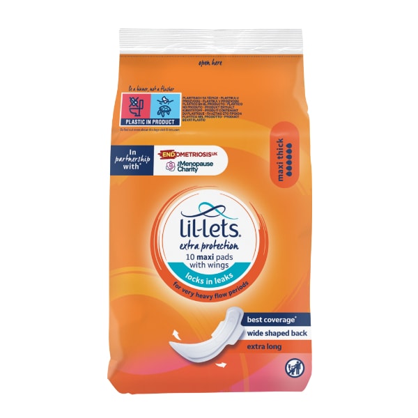 Lil-Lets Extra Protection Maxi Thick Pads 10s With Wings
