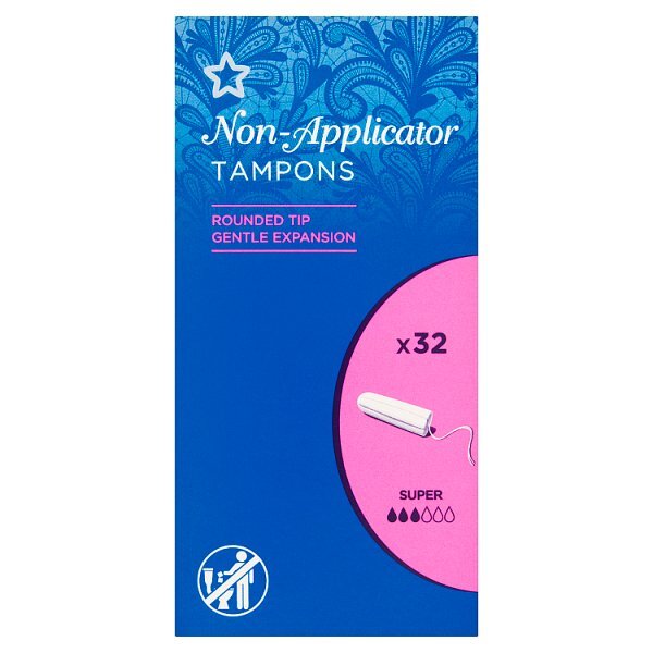 Superdrug Super Non Applicator Tampons X32