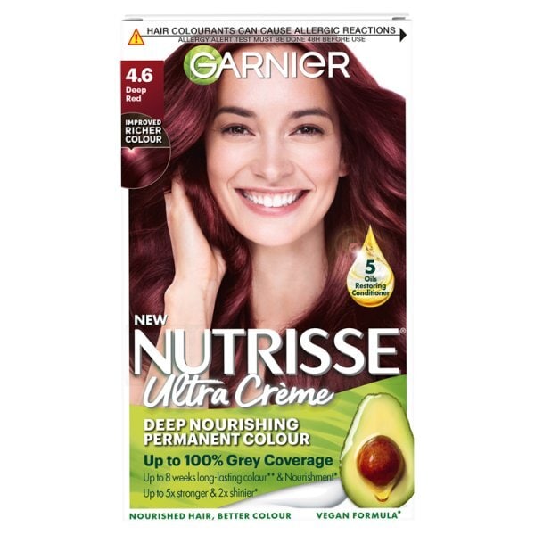 Garnier Nutrisse Permanent Hair Dye Deep Red 4.6