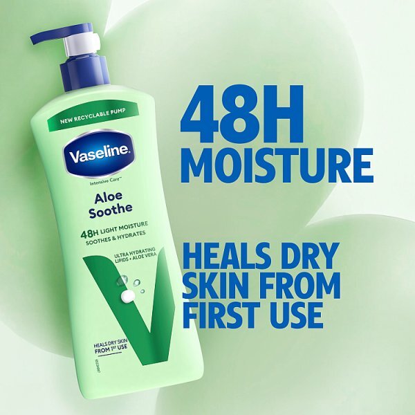 Vaseline Aloe Soothe Body Lotion with Pump 600ml