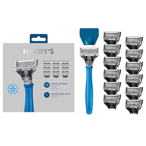 Harry's Truman Razor + 13 Blade Cartridges - Indigo Blue