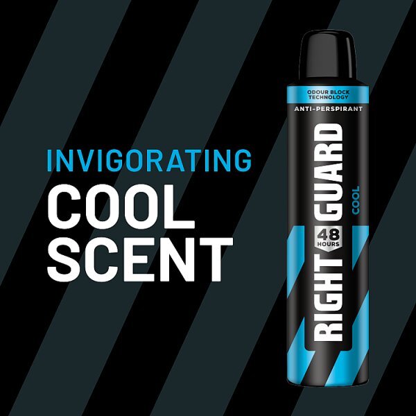 Right Guard Men 48h Anti-Perspirant Deodorant, Cool 250ml