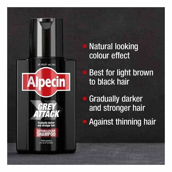 Alpecin Grey Attack Caffeine & Colour Shampoo 200Ml