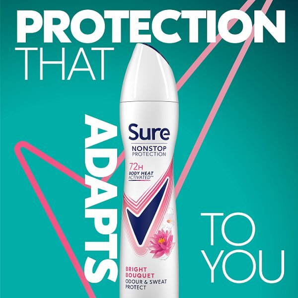 Sure Nonstop Protection Bright Bouquet Anti-Perspirant Aerosol 250 ml