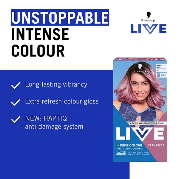 Schwarzkopf LIVE 105 Mauve Kiss Permanent Hair Dye