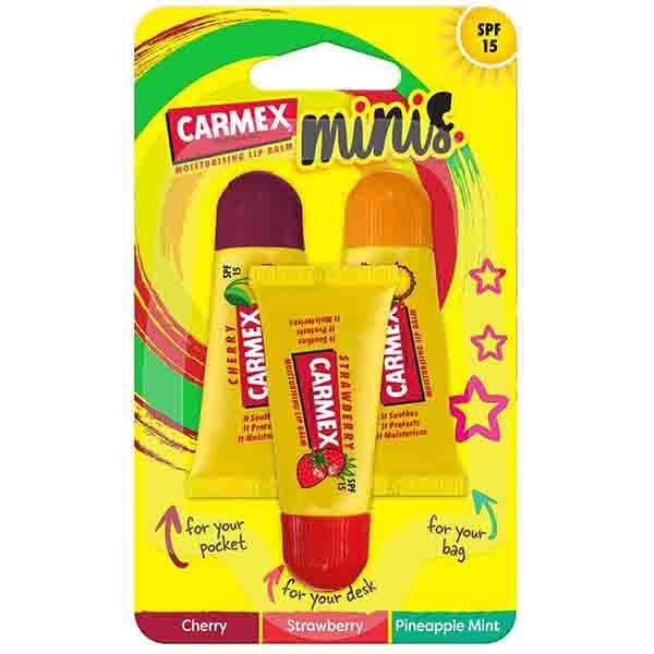 Carmex Lip Balm - Minis - Assorted Flavour 3 Pack