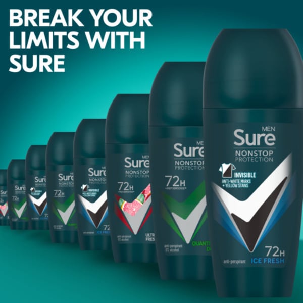 Sure Men Antiperspirant Deo Roll On Nonstop Invis Ice 50ml