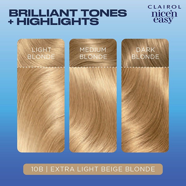 Clairol Nice'n Easy Hair Dye 10B Extra Light Beige Blonde