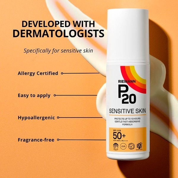 P20 Sensitive Suncream SPF50 200ml