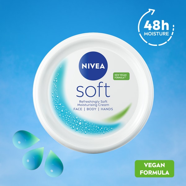 NIVEA Soft Moisturiser Cream for Face, Hands & Body, 300ml