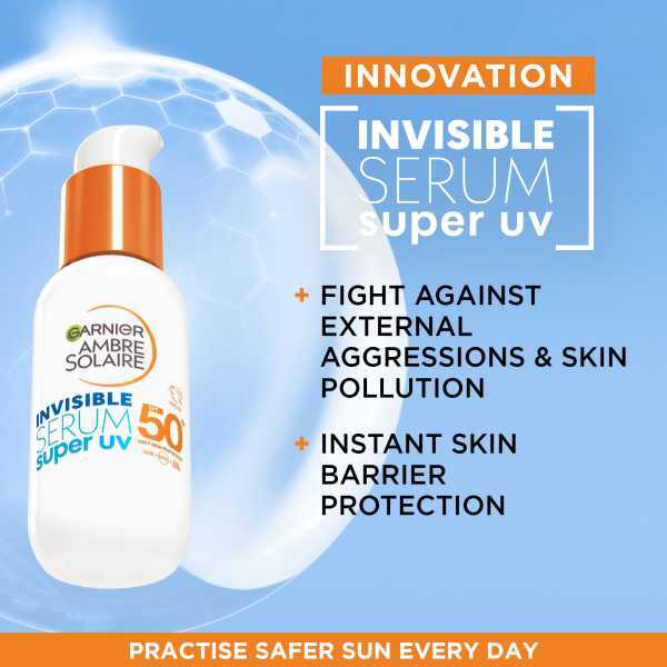 Garnier Ambre Solaire Super Uv Invisible Face Serum Spf 50+