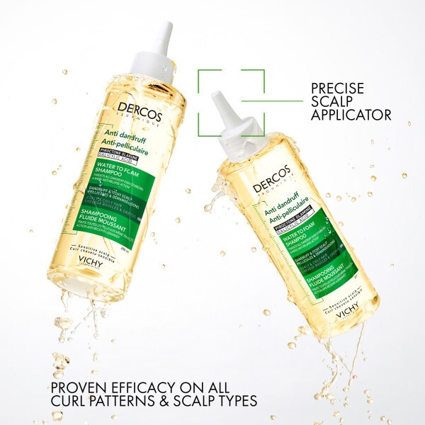 Vichy Dercos Anti-Dandruff Water to Foam Shampoo, for Curls and Coils, 200ml