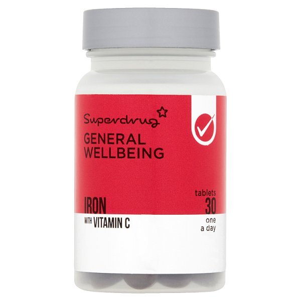 Superdrug Iron with Vitamin C Tablets X 30