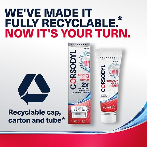 Corsodyl Advanced + Intensive Gum Repair Toothpaste 75ml