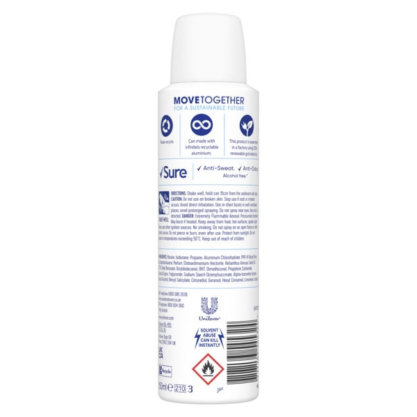 Sure Cotton Dry Anti-Perspirant Deodorant Aerosol 150ml