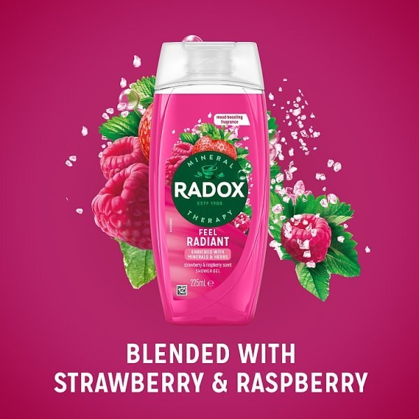 Radox Mineral Therapy's Feel Radiant Shower Gel 225 ml