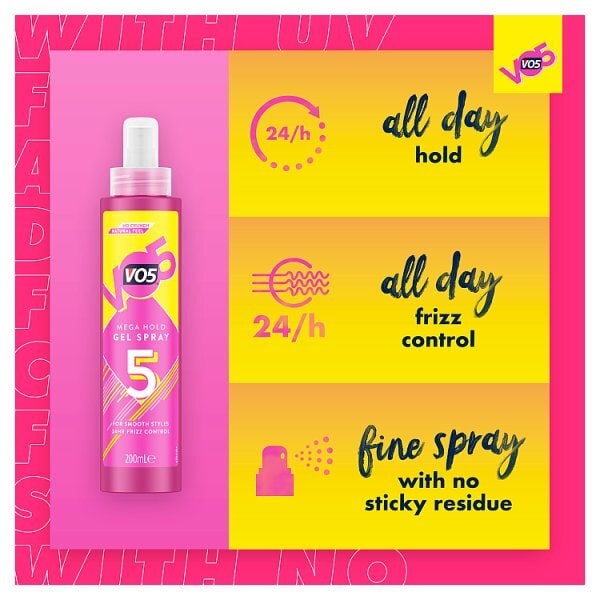 Vo5 Mega Hold Gel Spray 200ml