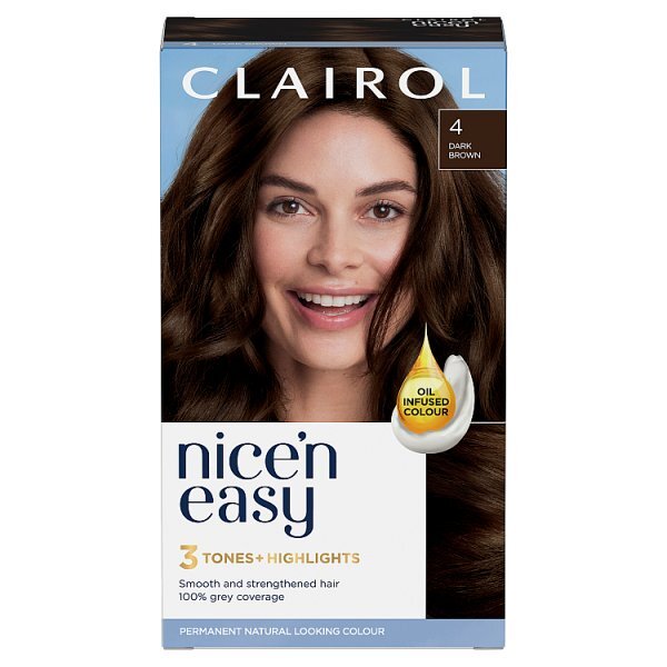 Clairol Nice'n Easy Hair Dye 4 Dark Brown