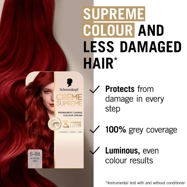 Schwarzkopf Creme Supreme 6-88 Intense Red Hair Dye