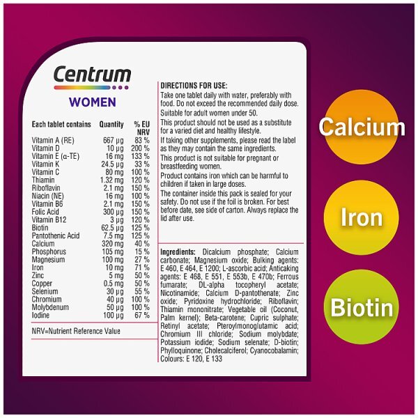 Centrum Women Multivitamin Tablets 60S