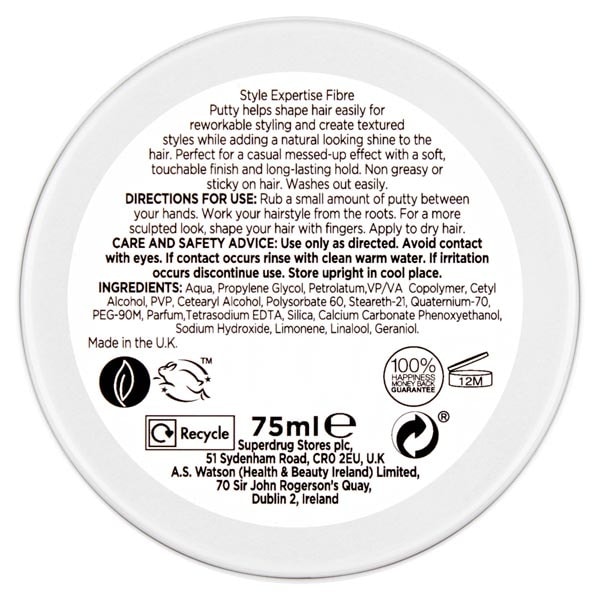 Superdrug Style Expertise Fibre Putty 75ml