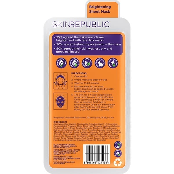 Skin Republic Niacinamide 2% Face Sheet Mask