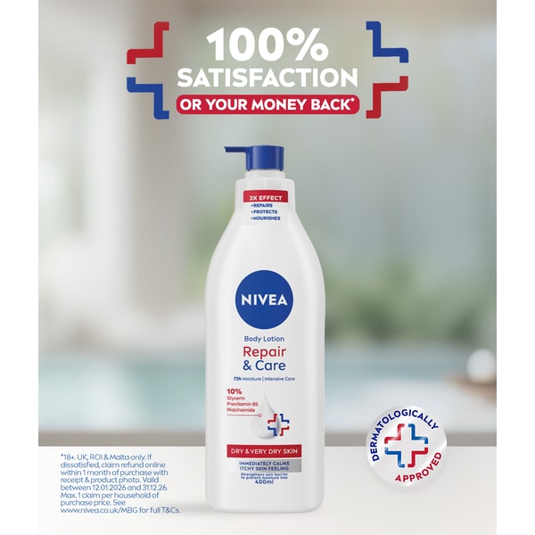 NIVEA Repair & Care 72h Body Lotion for Very Dry Skin 400ml